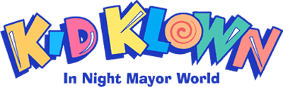 Kid Klown in Night Mayor World logo for NES